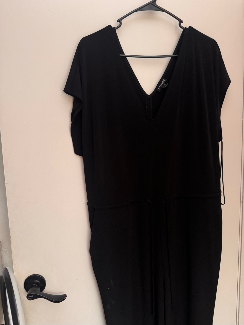 Express Black V-Neck Jumpsuit